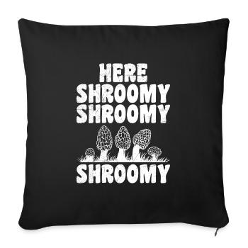 Venez champignons Cueillette de champignons Cueilleurs de champignons - Housse de coussin décorative 45 x 45 cm - noir - Devant