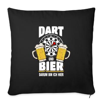 Darts And Beer Why I Am Here - Sofa pillowcase 17,3'' x 17,3'' (45 x 45 cm) - black - Front