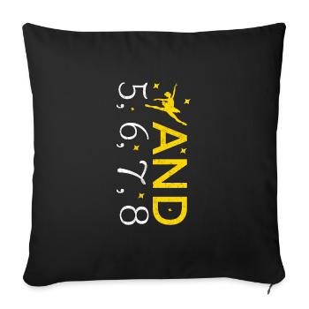 Ballet Ballerine Pole Dancer Line Dance Tap Dance - Housse de coussin décorative 45 x 45 cm - noir - Devant