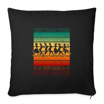 Ballet Ballerine Pole Dancer Line Dance Tap Dance - Housse de coussin décorative 45 x 45 cm - noir - Devant