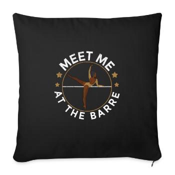 Ballet Ballerine Pole Dancer Line Dance Tap Dance - Housse de coussin décorative 45 x 45 cm - noir - Devant