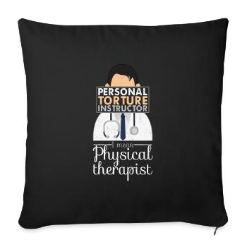 Physiothérapeute Orthophonie et massothérapie Chir - Housse de coussin décorative 45 x 45 cm - noir - Devant
