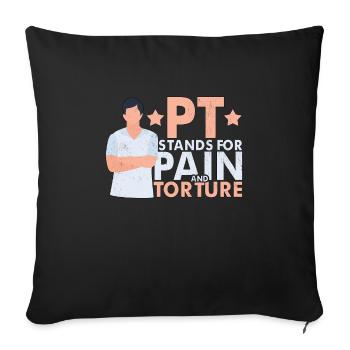 Physiothérapeute Orthophonie et massothérapie Chir - Housse de coussin décorative 45 x 45 cm - noir - Devant