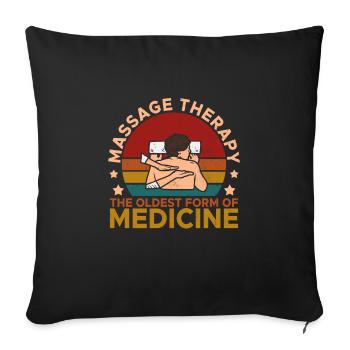 Physiothérapeute Orthophonie et massothérapie Chir - Housse de coussin décorative 45 x 45 cm - noir - Devant