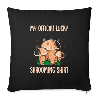 Lucky Shirt Mushroom Picker Mushroom Picker Shrooming - Housse de coussin décorative 45 x 45 cm - noir - Devant
