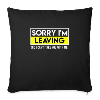 Farewell colleague last working day - Sofa pillowcase 17,3'' x 17,3'' (45 x 45 cm) - black - Front