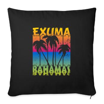 Vintage Exuma Bahamas Sunset - Sofa pillowcase 17,3'' x 17,3'' (45 x 45 cm) - black - Front