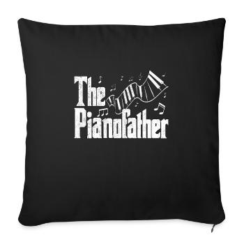 Pianiste Claviériste Orchestre Musique Pianofather - Housse de coussin décorative 45 x 45 cm - noir - Devant