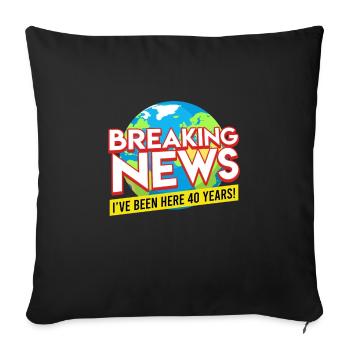 40 ans de service Anniversaire de l’entreprise 40 ans - Housse de coussin décorative 45 x 45 cm - noir - Devant