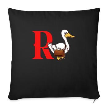 Pension Retraite R Canard - Housse de coussin décorative 45 x 45 cm - noir - Devant