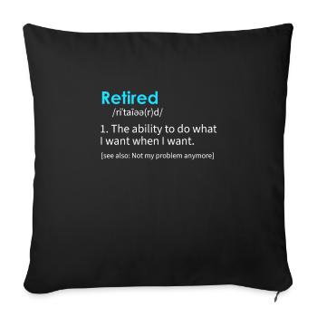 Rentner Definition Ruhgestand Renteneintritt - Sofakissenbezug 45 x 45 cm - Schwarz - Vorne