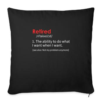 Rentner Definition Ruhgestand Renteneintritt - Sofakissenbezug 45 x 45 cm - Schwarz - Vorne