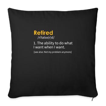 Rentner Definition Ruhgestand Renteneintritt - Sofakissenbezug 45 x 45 cm - Schwarz - Vorne