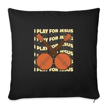 Banjo Instrument - Housse de coussin décorative 45 x 45 cm - noir - Devant