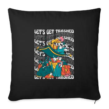 Raton laveur - Housse de coussin décorative 45 x 45 cm - noir - Devant