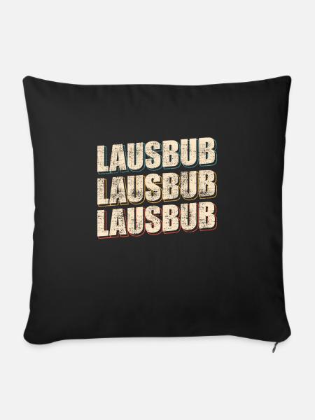 Lausbub Lausbube - Sofakissenbezug 45 x 45 cm - Schwarz