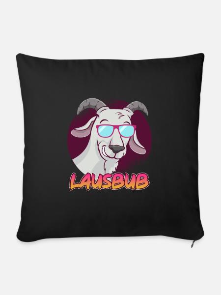 Lausbub - Sofakissenbezug 45 x 45 cm - Schwarz