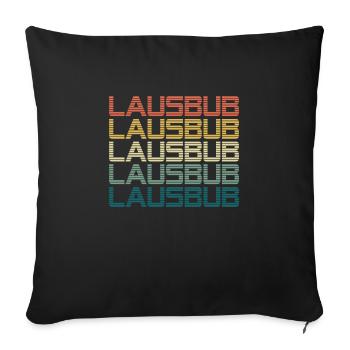 Vintage Lausbube Trachtenshirt Lausbub - Sofakissenbezug 45 x 45 cm - Schwarz - Vorne