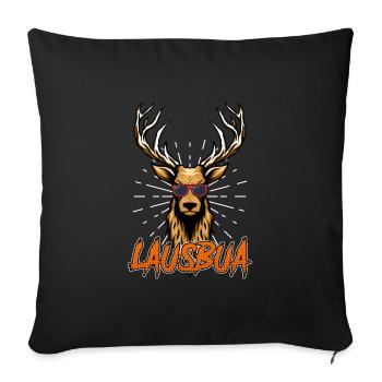 Trachten Shirt Hirsch Geweih Bayern Bier - Sofakissenbezug 45 x 45 cm - Schwarz - Vorne