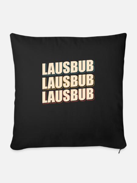 Lausbub Lausbube - Sofakissenbezug 45 x 45 cm - Schwarz