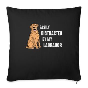Labrador Hund - Sofakissenbezug 45 x 45 cm - Schwarz - Vorne