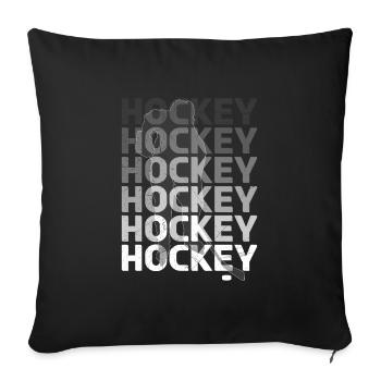 Hockey Hockey - Sofa pillowcase 17,3'' x 17,3'' (45 x 45 cm) - black - Front