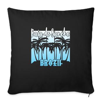 Baia do Sancho - Brazil - Sofa pillowcase 17,3'' x 17,3'' (45 x 45 cm) - black - Front