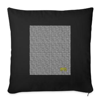 1973 - 50th birthday, anniversary, wedding anniversary - Sofa pillowcase 17,3'' x 17,3'' (45 x 45 cm) - black - Front
