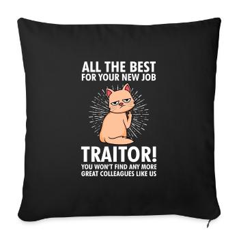 All the best new job Job change Work - Sofa pillowcase 17,3'' x 17,3'' (45 x 45 cm) - black - Front