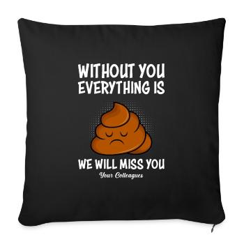 Job change Farewell colleague retirement - Sofa pillowcase 17,3'' x 17,3'' (45 x 45 cm) - black - Front