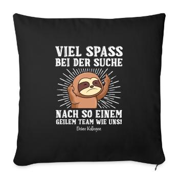 Jobwechsel Kollege Abschied neuer Job - Sofakissenbezug 45 x 45 cm - Schwarz - Vorne