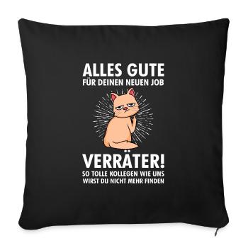 Alles Gute neuer Job Jobwechsel Arbeit - Sofakissenbezug 45 x 45 cm - Schwarz - Vorne
