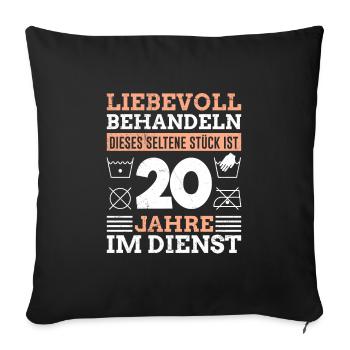 Arbeitsjubiläum 20 Jahre Arbeit Dienstjubiläum 20 - Sofakissenbezug 45 x 45 cm - Schwarz - Vorne