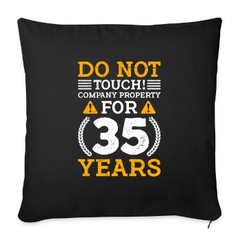 Service anniversary 35 years of work colleague - Sofa pillowcase 17,3'' x 17,3'' (45 x 45 cm) - black - Front