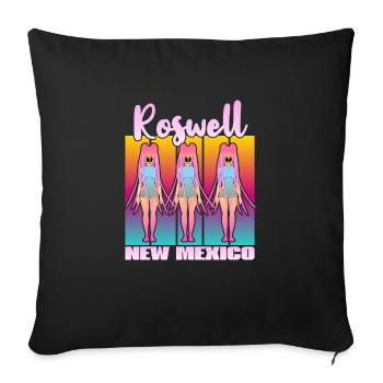 Roswell New Mexico - Sofa pillowcase 17,3'' x 17,3'' (45 x 45 cm) - black - Front
