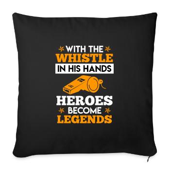 Avec le tuyau dans vos mains - Housse de coussin décorative 45 x 45 cm - noir - Devant