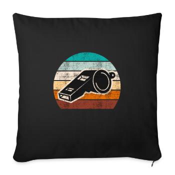 Vintage Shiri Pipe Referee - Sofa pillowcase 17,3'' x 17,3'' (45 x 45 cm) - black - Front