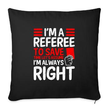 L’arbitre a toujours raison Shiri - Housse de coussin décorative 45 x 45 cm - noir - Devant