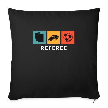 Vintage Referee - Sofa pillowcase 17,3'' x 17,3'' (45 x 45 cm) - black - Front
