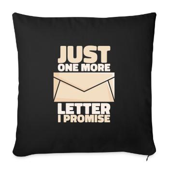 Facteur Employé postal Poste Transporteur de colis - Housse de coussin décorative 45 x 45 cm - noir - Devant