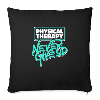 Assistante thérapeute en physiothérapie - Housse de coussin décorative 45 x 45 cm - noir - Devant