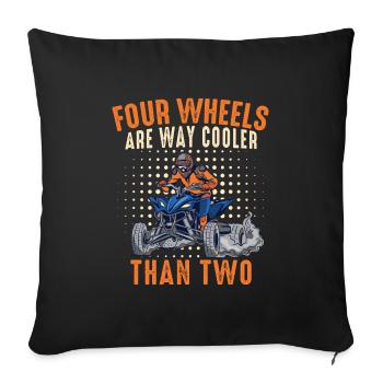 Quad Quads Quatre Roues Motorsport - Housse de coussin décorative 45 x 45 cm - noir - Devant