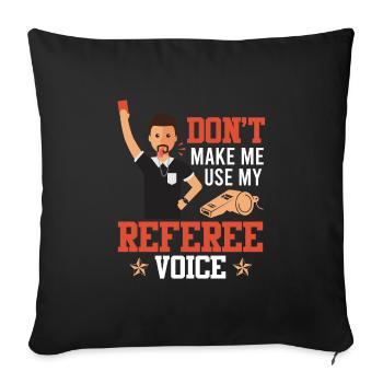 Arbitre - Housse de coussin décorative 45 x 45 cm - noir - Devant