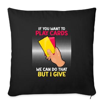 Drôle de verdict de l’arbitre Shiri - Housse de coussin décorative 45 x 45 cm - noir - Devant