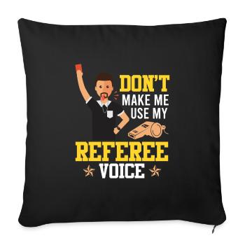 Referee - Sofa pillowcase 17,3'' x 17,3'' (45 x 45 cm) - black - Front