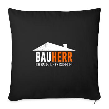 Richtfest Eigenheim Bauherr - Sofakissenbezug 45 x 45 cm - Schwarz - Vorne