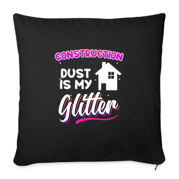 Client Builder Baustaub Eigenheim - Sofa pillowcase 17,3'' x 17,3'' (45 x 45 cm) - black - Front