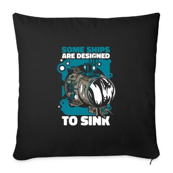Sous-marin sous-marin Marin marin - Housse de coussin décorative 45 x 45 cm - noir - Devant
