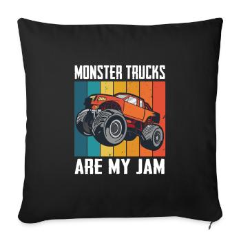 Monster Truck Auto Trucks - Sofa pillowcase 17,3'' x 17,3'' (45 x 45 cm) - black - Front