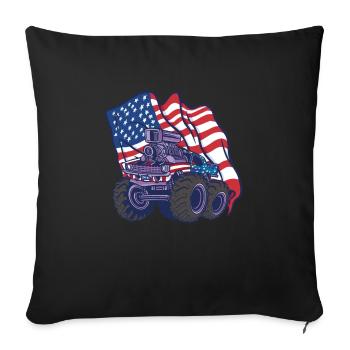 Monster Truck Auto Trucks - Sofa pillowcase 17,3'' x 17,3'' (45 x 45 cm) - black - Front